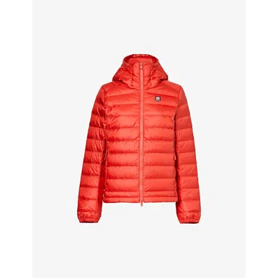 Shop 66 North Keilir Quilted Shell-down Jacket In Liquid Lava