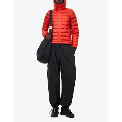 Shop 66 North Keilir Quilted Shell-down Jacket In Liquid Lava