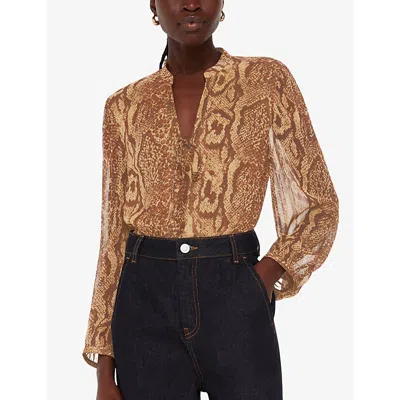 Whistles Serpent Print Shirt In Snake Print