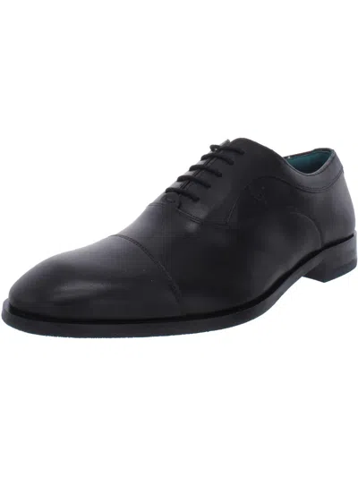 Shop Ted Baker Fually Mens Leather Comfort Derby Shoes In Black