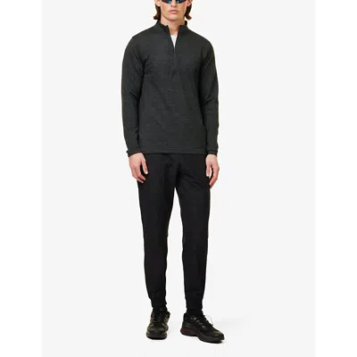 Shop Lululemon Men's Graphite Grey/black Metal Vent Tech Half-zip Recycled Polyester-blend Sweatshirt