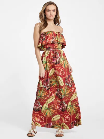 Shop Guess Factory Hillarie Printed Maxi Dress In Multi