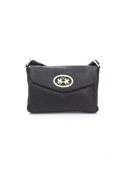 Shop La Martina Elegant Leather Crossbody Women's Bag In Black