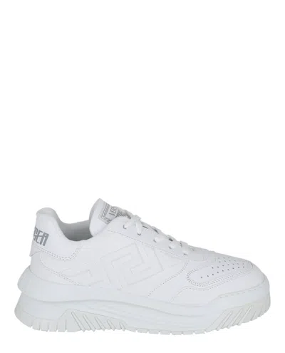 Shop Versace Greca Odissea Sneakers In White