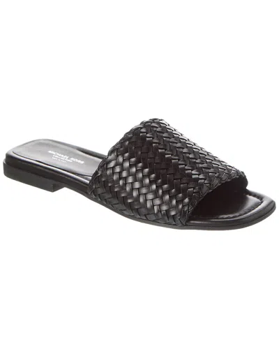 Shop Michael Kors Mcgraw Leather Sandal In Black