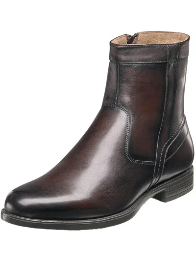 Shop Florsheim Midtown Mens Leather Ortholite Dress Boots In Brown