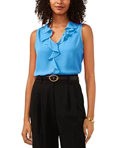 Shop Vince Camuto Ruffled Blouse In Ibiza Blue