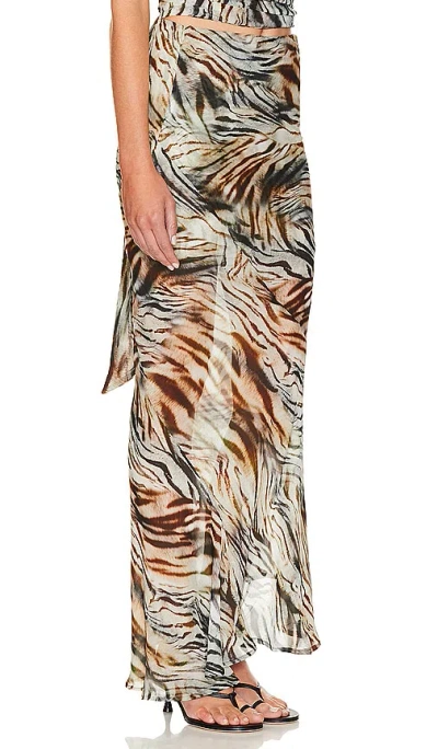 Shop Jbq Sevy Skirt In Safari Print