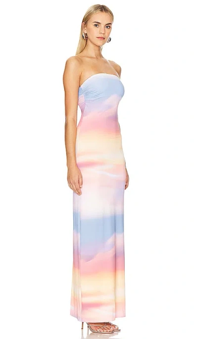 Shop Pq Sofia Tube Dress In Sunset Skies