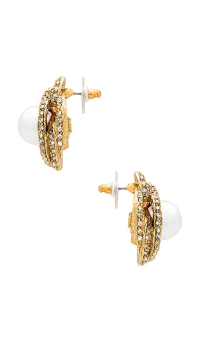 Shop Jennifer Behr Loren Earrings In 水晶复古金
