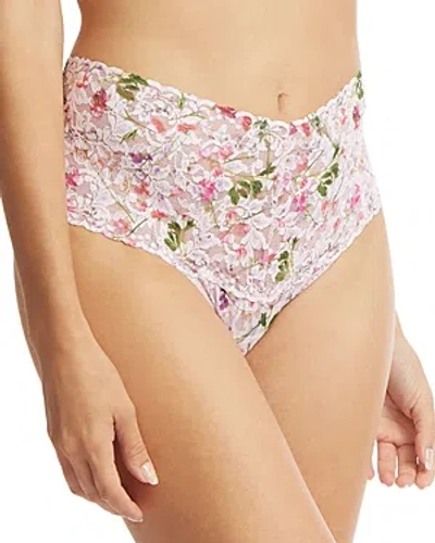 Shop Hanky Panky Printed Retro Thong In Rise And Vines