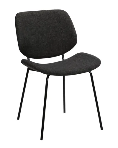 Armen Living Quest Charcoal Modern Dining Accent Chair In Charcoal