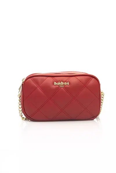 Shop Baldinini Trend Chic Shoulder Bag With En Women's Accents In Red