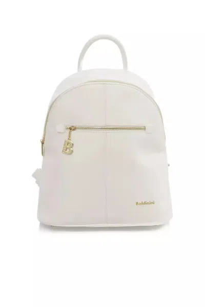 Shop Baldinini Trend Elegant Backpack With En Women's Accents In White