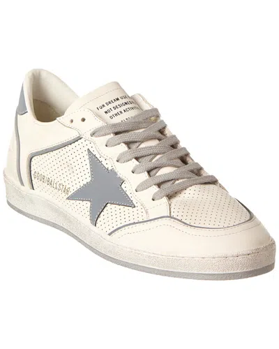 Shop Golden Goose Ballstar Leather Sneaker In White