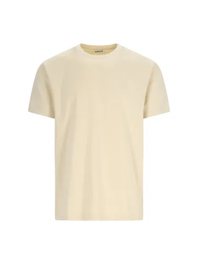 Shop Auralee Basic T-shirt In Cream