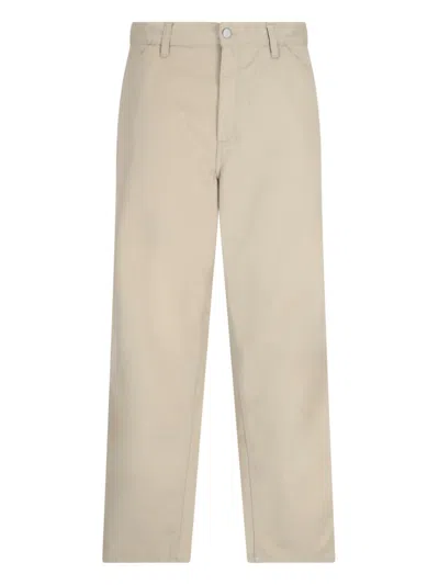 Shop Carhartt 'simple' Wide Pants In Beige