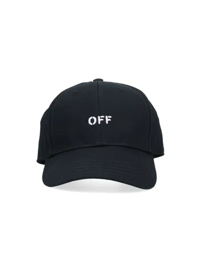 Shop Off-white Logo Baseball Cap In Black  