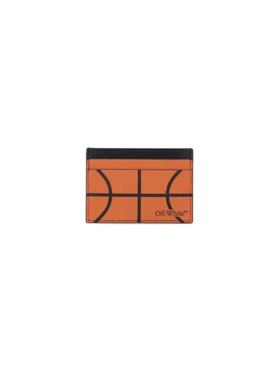 Shop Off-white 'basketball' Card Holder In Orange