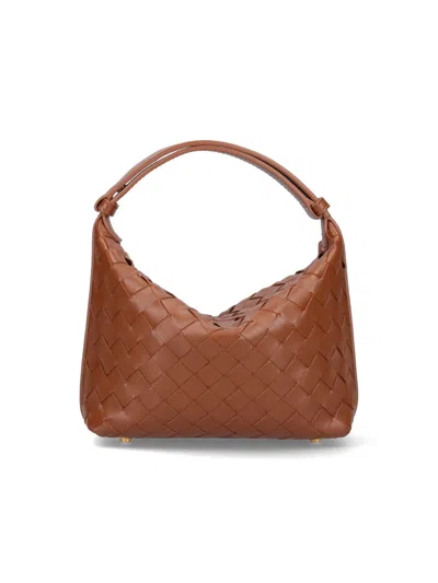 Shop Bottega Veneta Mini "wallace" Shoulder Bag In Brown