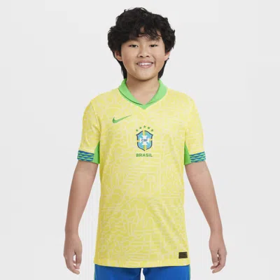 Shop Nike Brazil 2024 Stadium Home Big Kids'  Dri-fit Soccer Replica Jersey In Yellow