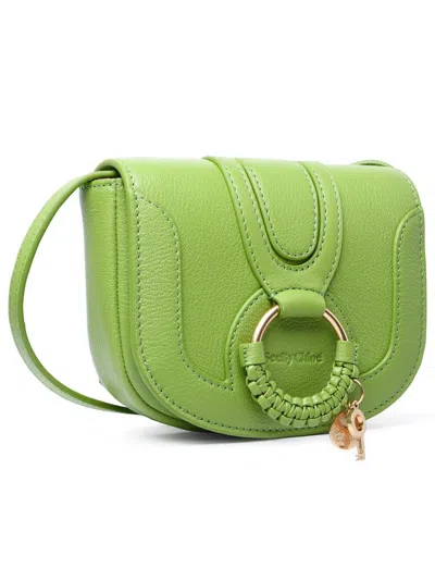 Shop See By Chloé Small 'hana' Green Leather Bag