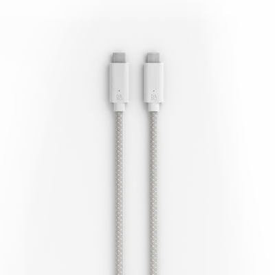Shop Bang & Olufsen Usb-c To C Fabric Cable In White