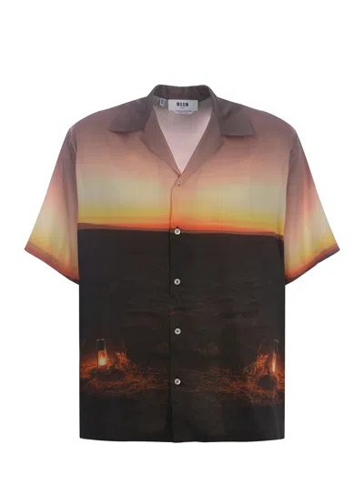 Shop Msgm Shirt  "sunset"