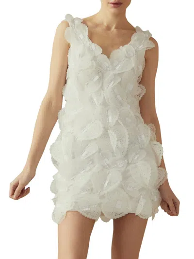 Shop Cynthia Rowley Women's Organza Hearts Minidress In White