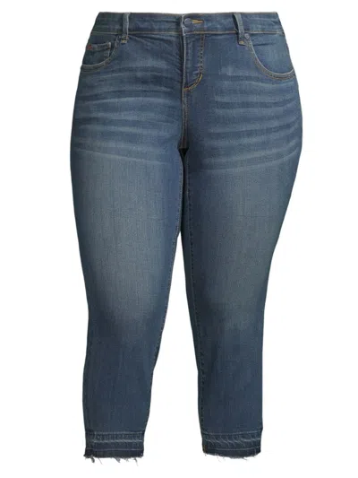 Shop Slink Jeans, Plus Size Women's Mid-rise Crop Jeans In Jessie