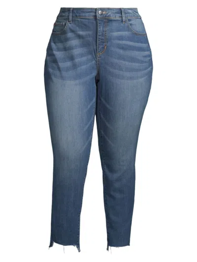 Shop Slink Jeans, Plus Size Women's High-rise Ankle-crop Jeans In Edith