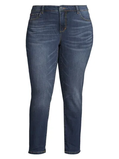 Shop Slink Jeans, Plus Size Women's High-rise Ankle-crop Jeans In Haisley