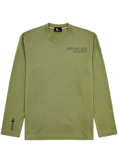 Moncler Green Manica Lunga T-shirt In Green