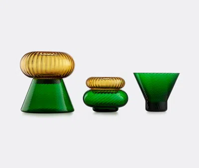 Nasonmoretti Tableware Green-amber Uni In Green-amber