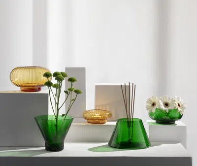 Nasonmoretti Tableware Green-amber Uni In Green-amber