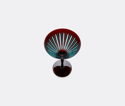 L'objet Prism Set Of 4 Martini Glasses In Bordeaux