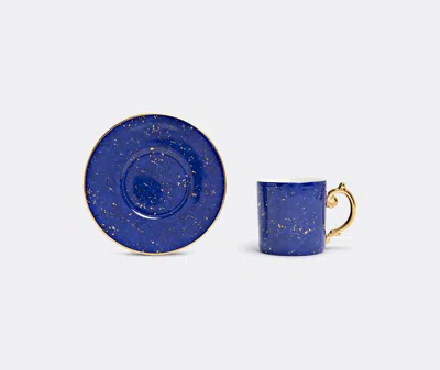 L'objet Tea And Coffee Blue/ Gold Uni In Blue/ Gold