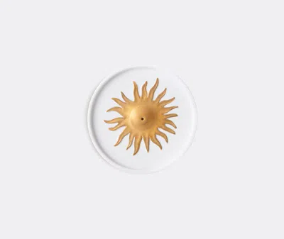 L'objet Soleil Incense Burner In White / Gold