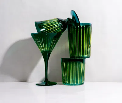 L'objet Prism Set Of 4 Glasses In Green