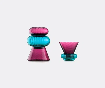 Nasonmoretti Tableware Ruby-turquoise Uni In Ruby-turquoise