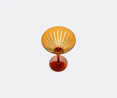 L'objet Set Of Four Prism Martini Glasses In Amber