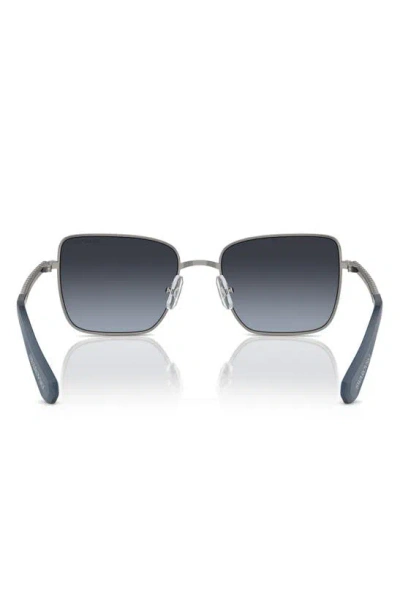 Shop Swarovski 56mm Matric Square Polarized Sunglasses In Gunmetal