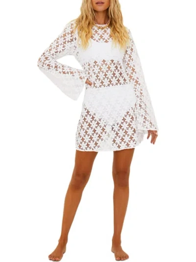 Shop Beach Riot Goldie Crochet Cover-up Dress In White