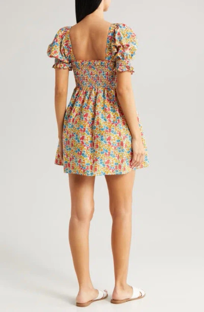 Shop Montce X Liberty London Marcela Floral Print Cover-up Dress In Poppy And Daisy