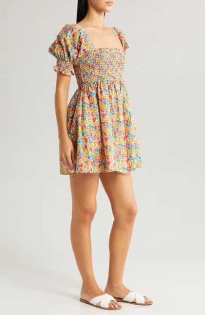 Shop Montce X Liberty London Marcela Floral Print Cover-up Dress In Poppy And Daisy