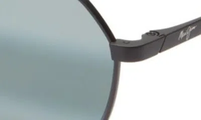 Shop Maui Jim Waiwai 59mm Polarizedplus2® Aviator Sunglasses In Matte Black W/ Grey