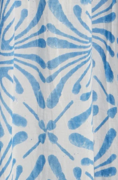 Alicia Bell Cutout Tie Front Cotton & Silk Cover-up Maxi Dress In Blue Psychedelic