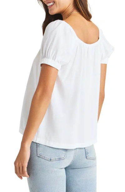 Shop Splendid Farrah Puff Sleeve Top In White