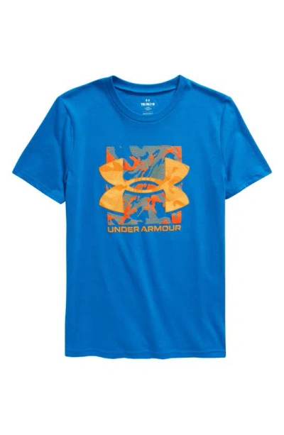 Shop Under Armour Kids' Box Logo Graphic Tee In Photon Blue