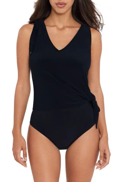 Shop Magicsuit Tie Hem Matte Jersey Cover-up Tank In Black